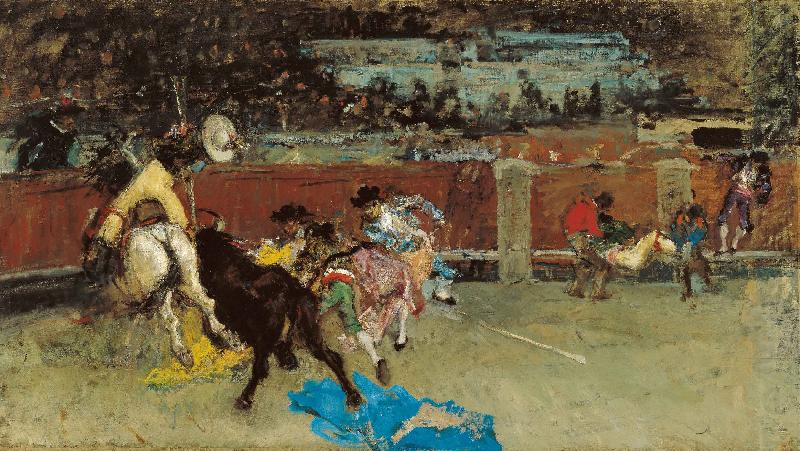 Bullfight Wounded Picador, Marsal, Mariano Fortuny y